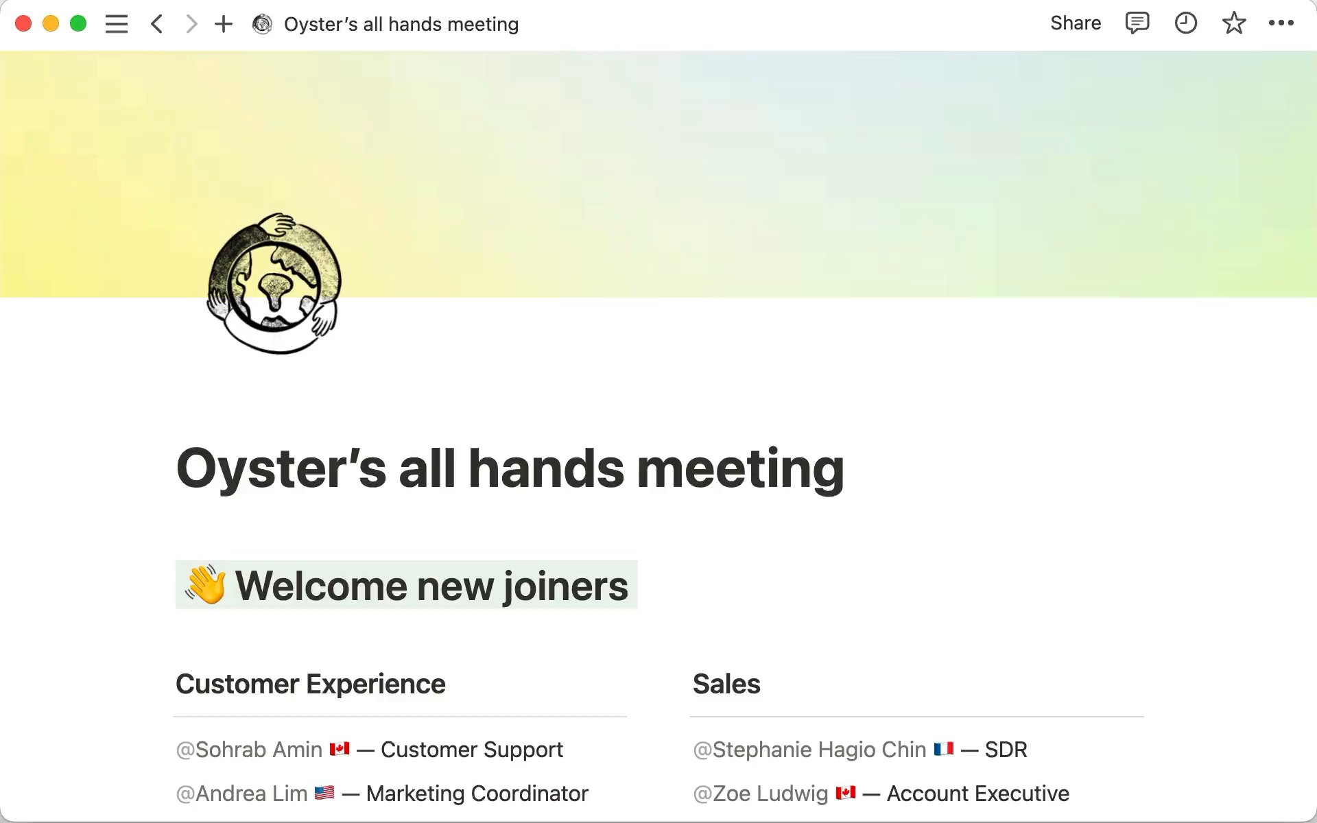 Oyster’s global team stays connected through hyper-scale with documentation in Notion