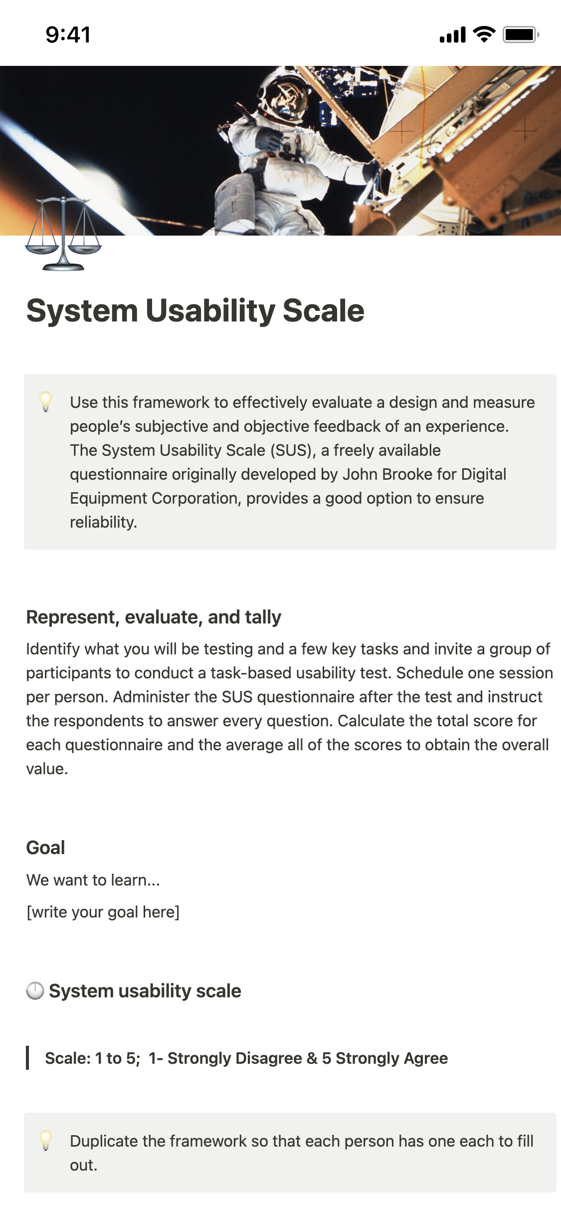 System usability scale template