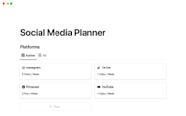 Notion Template Gallery Social Media Planner