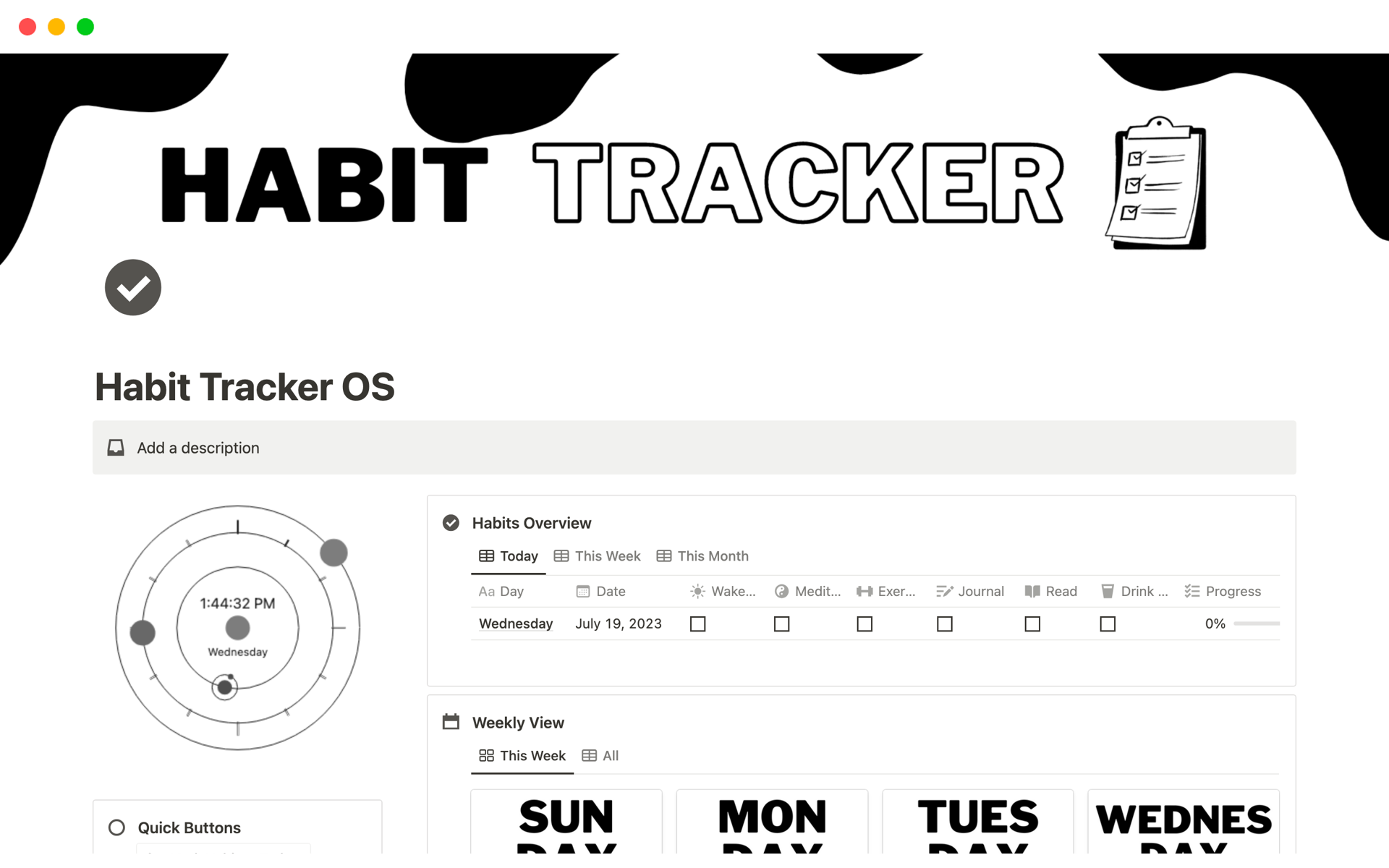 Daily Journal & Habit Tracker 