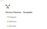 Notion Template Gallery Fitness Planner