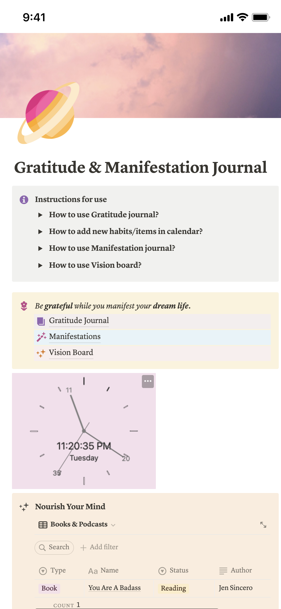 Gratitude & Manifestation Journal