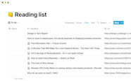 Notion Template Gallery Reading List