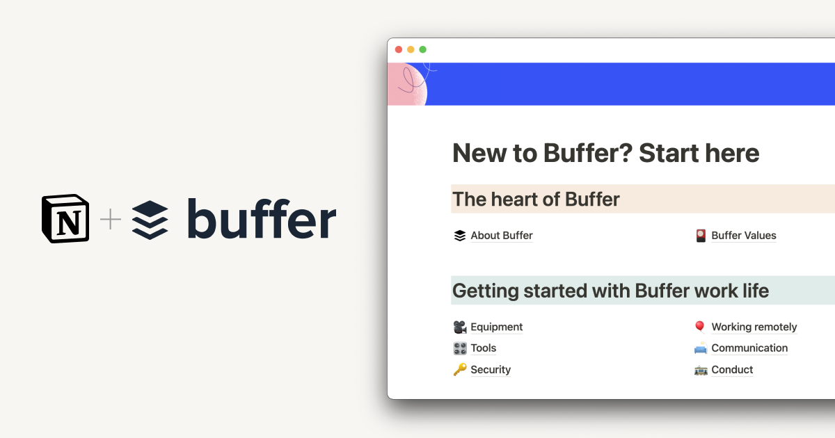 Buffer's distributed team built a digital headquarters in Notion
