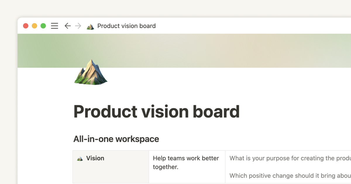 The Product Vision Board: Vision and Product Strategy