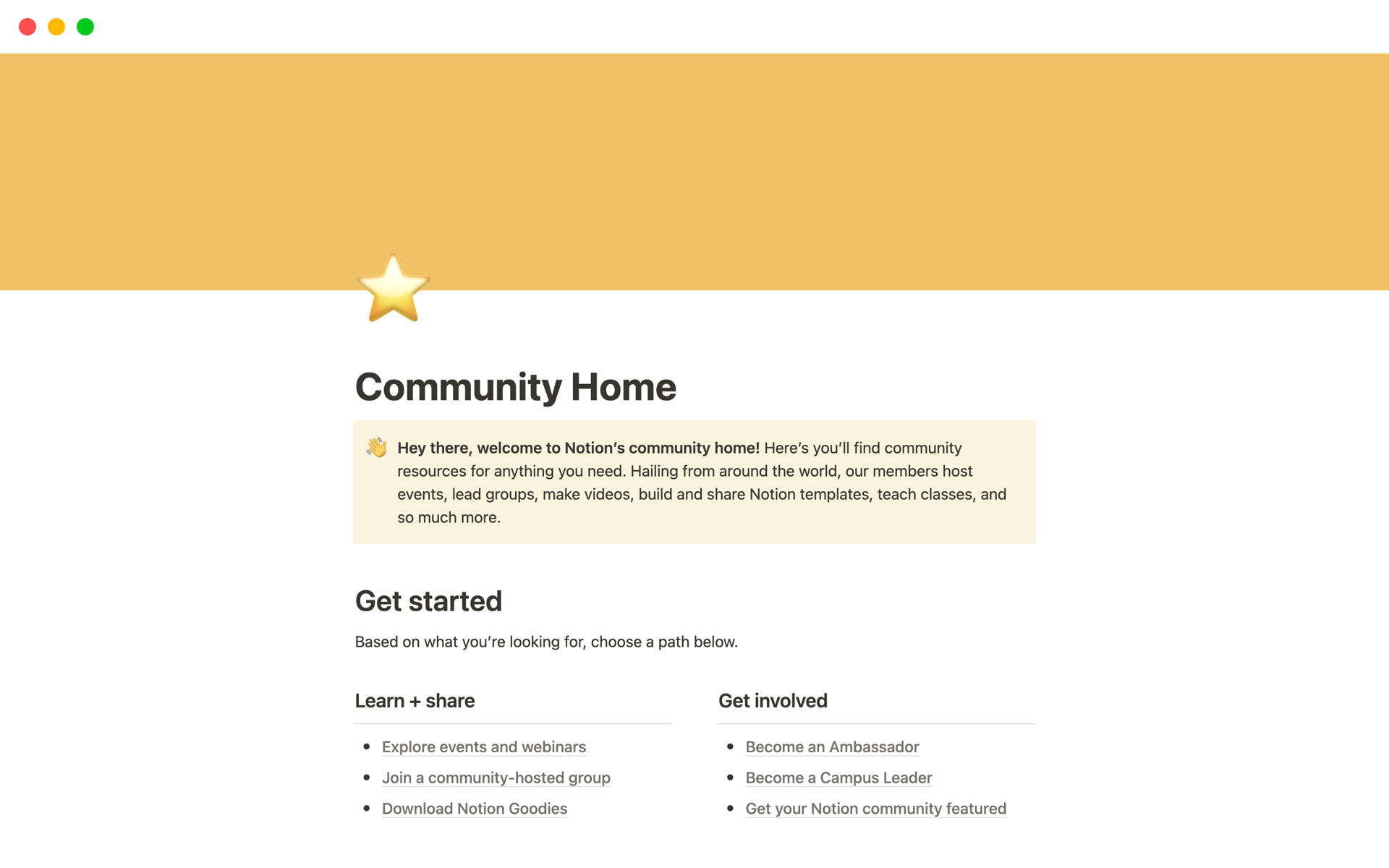 Notion'S Community Home | Plantilla De Notion