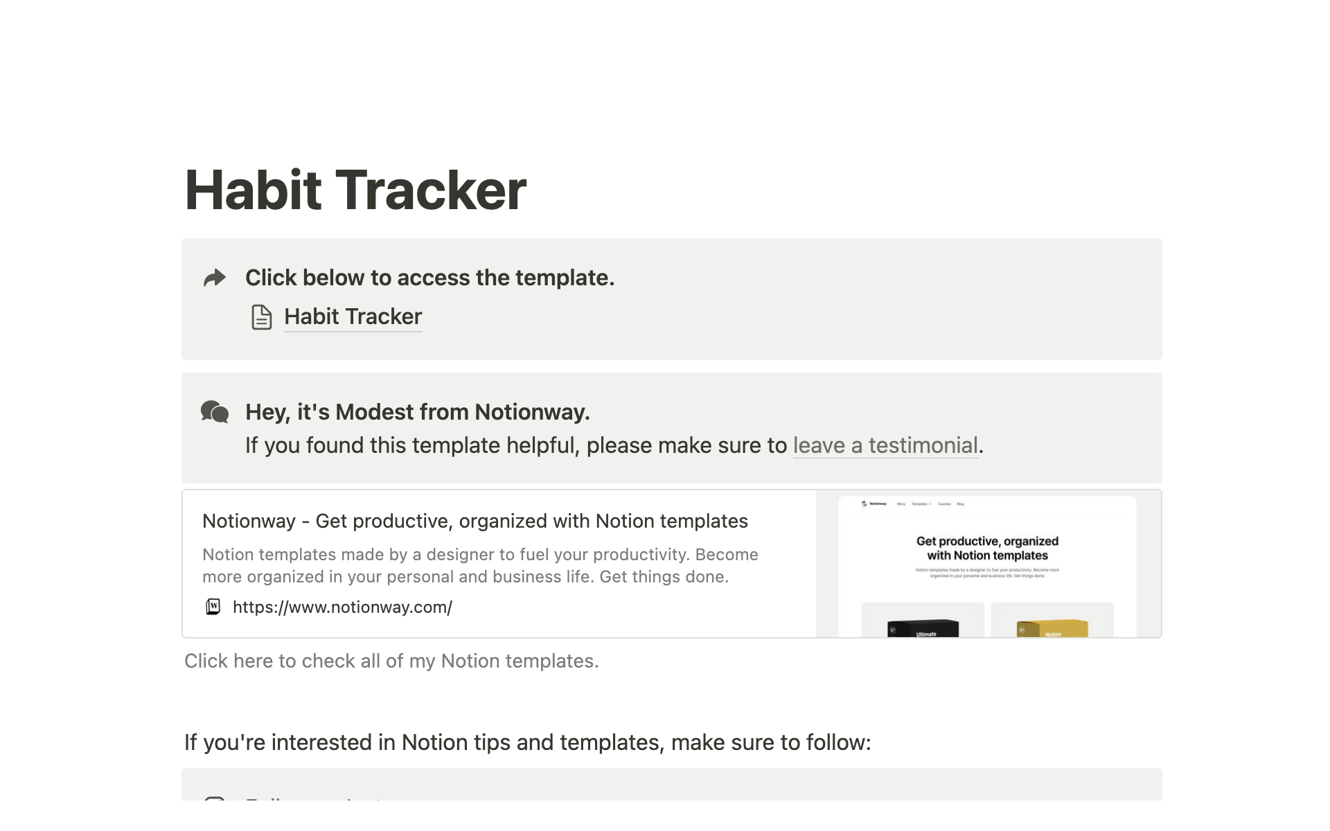 notion habit tracker formula