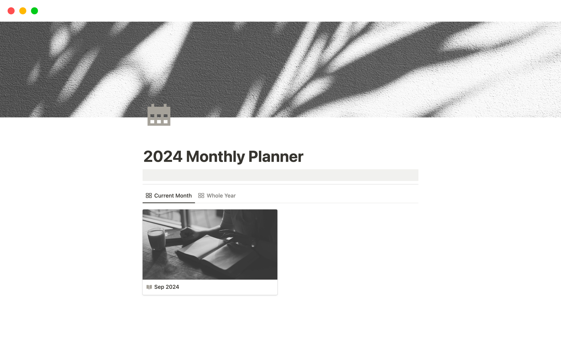 2024 Planner  Modèle Notion