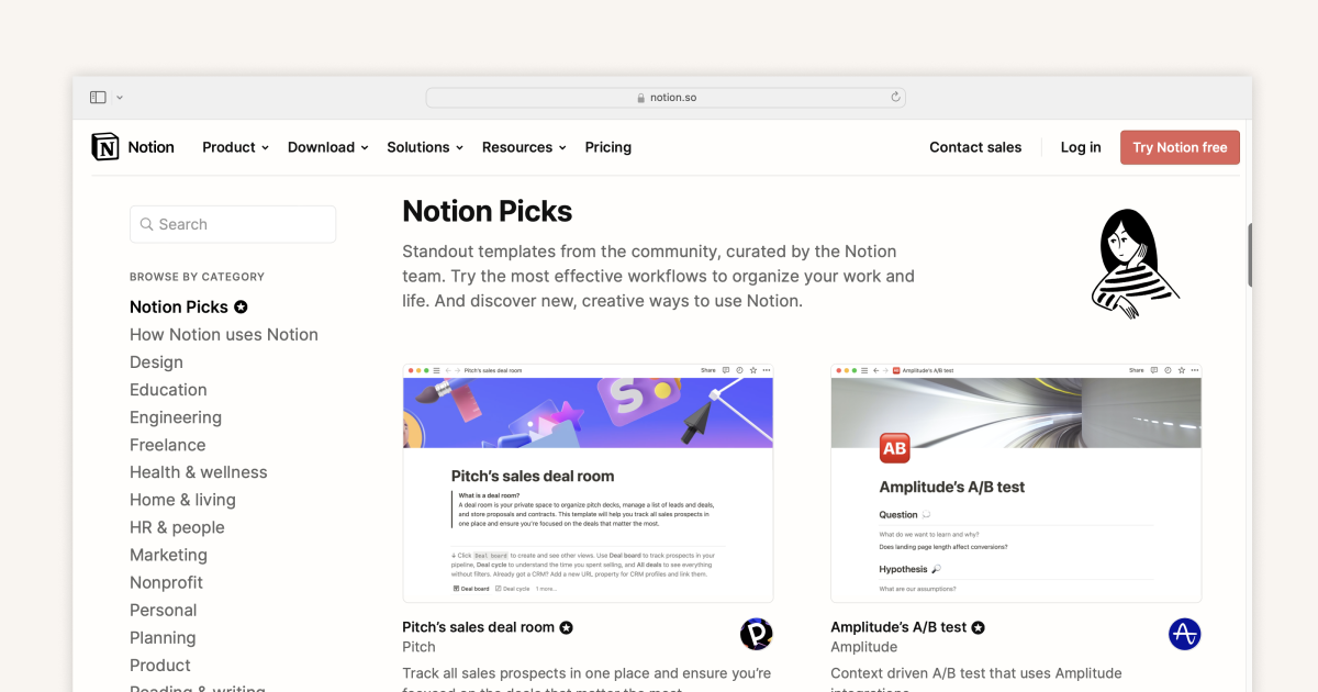 notion website examples