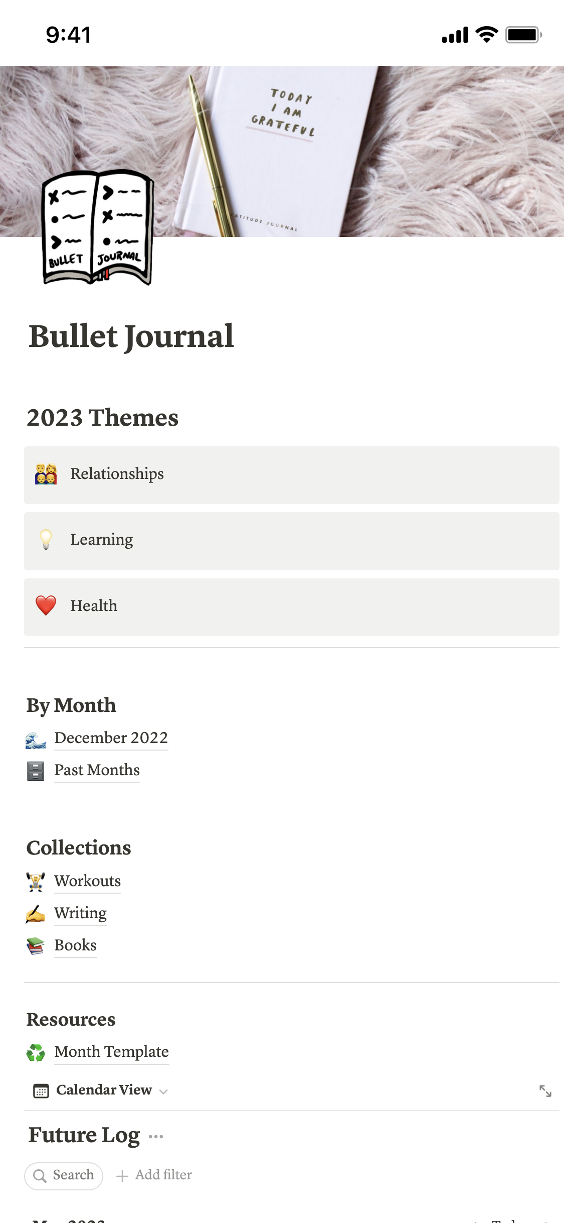 Bullet Journal Templates - Get Organized HQ