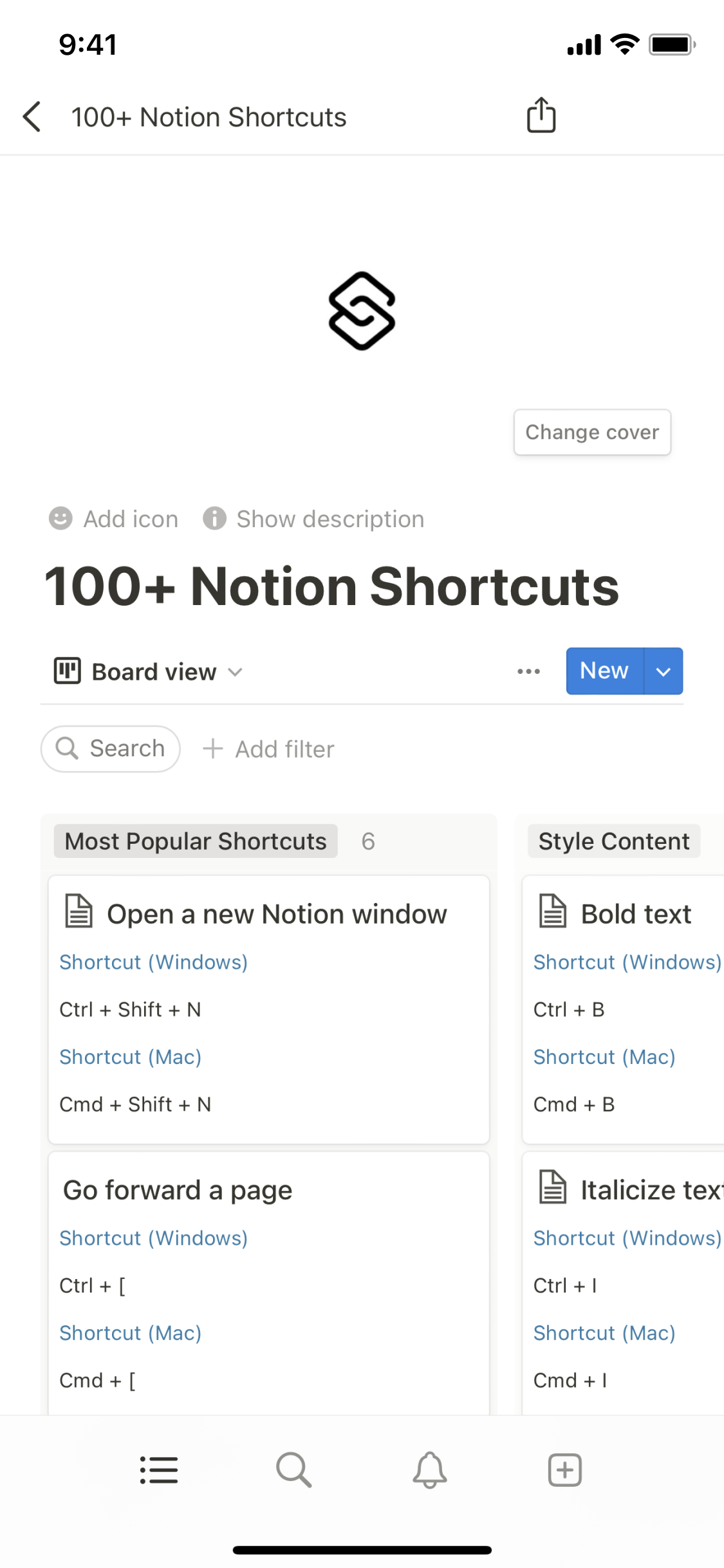 notion shortcuts mac