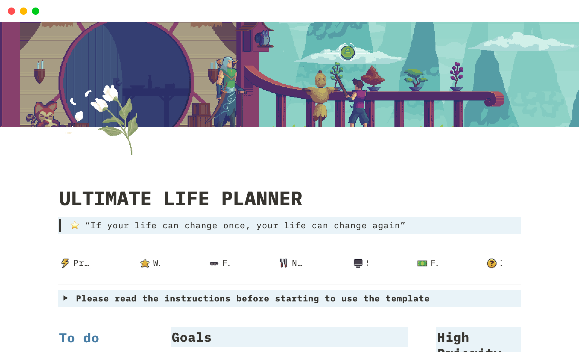 All-in-one Life Planner Notion Template – Wethenotion