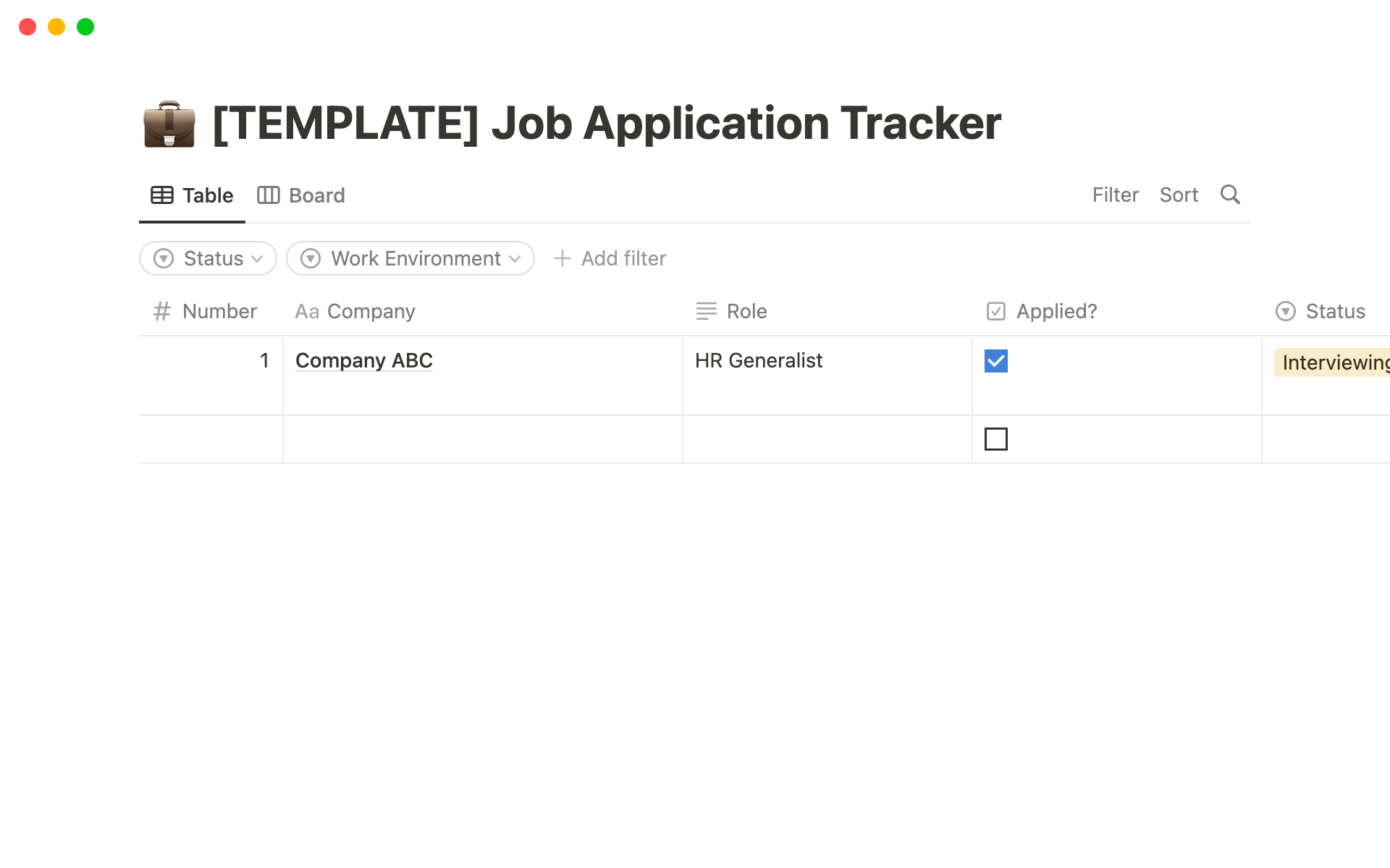 notion job application template