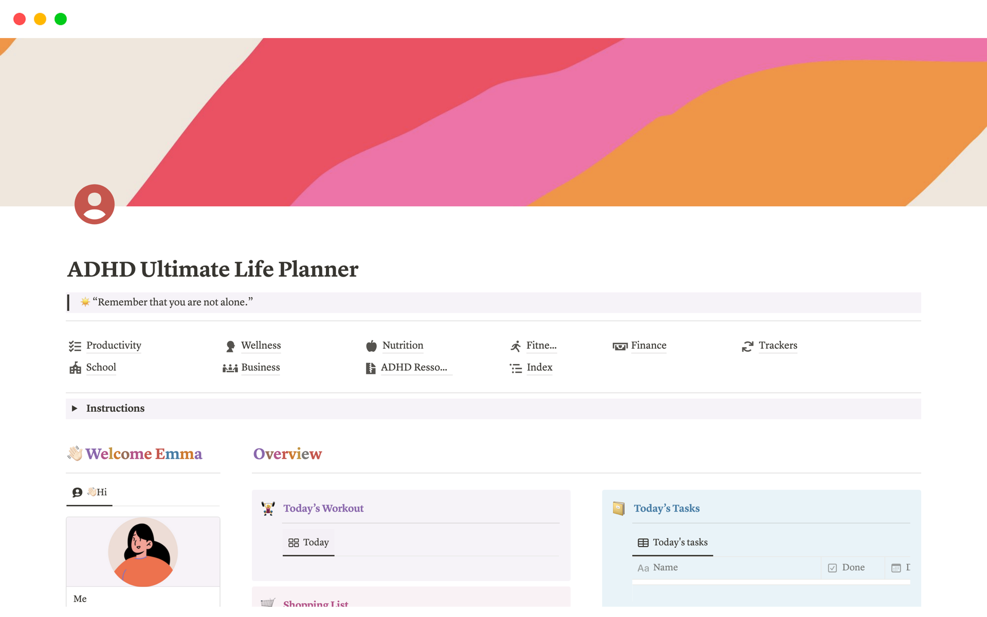 Life Planner for Notion