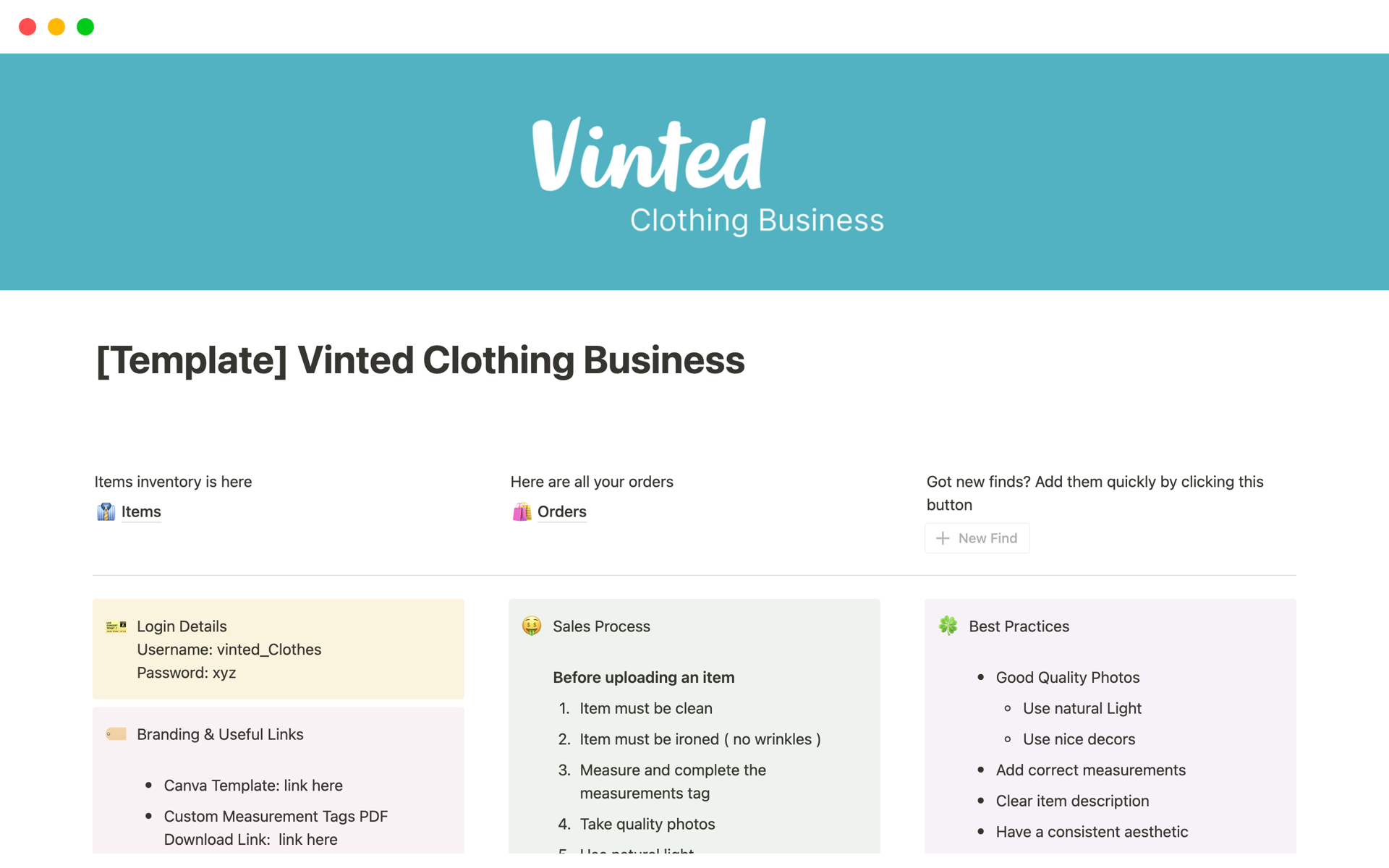 Vinted Clothing Business