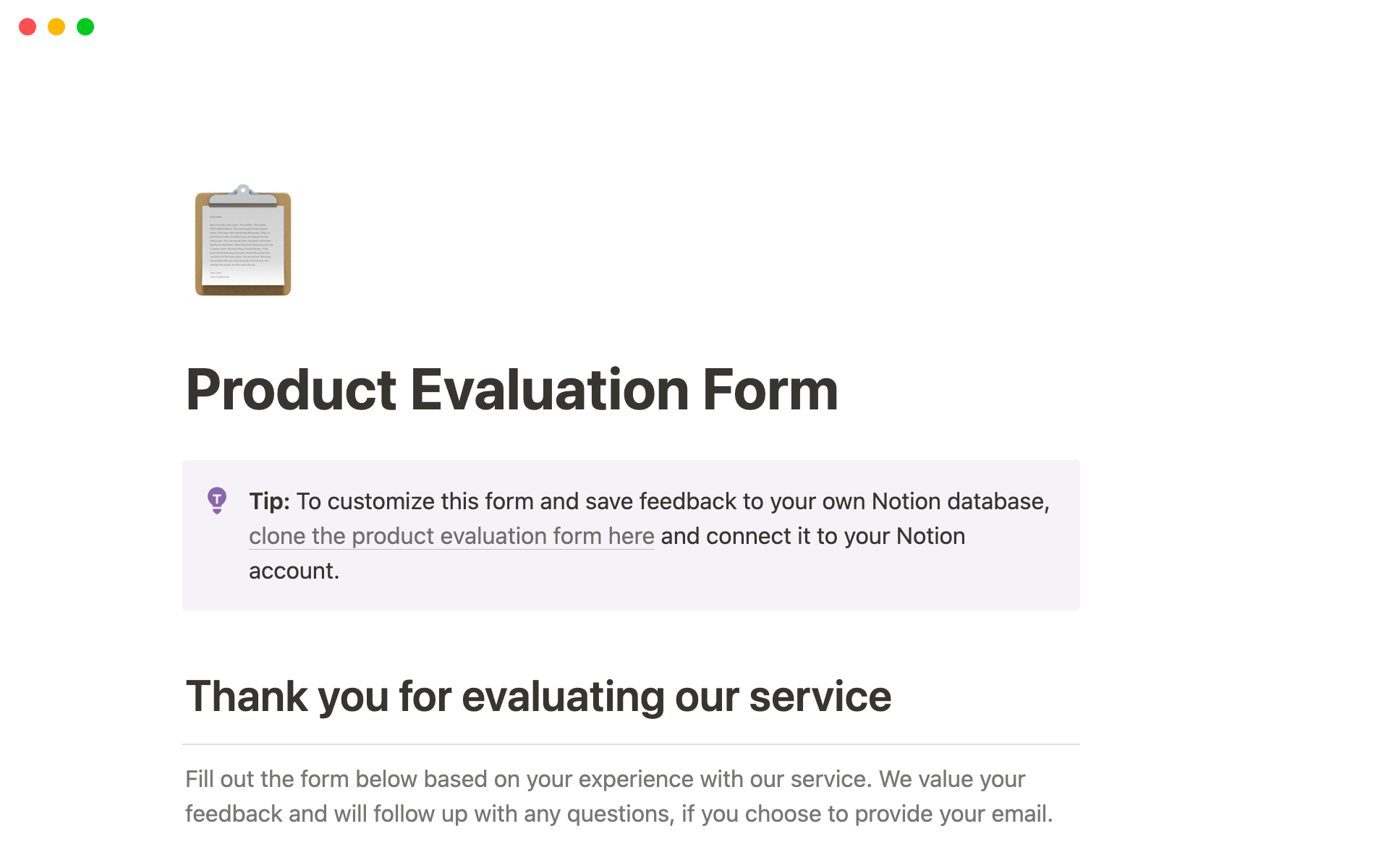 Customizable Product Return Form Template