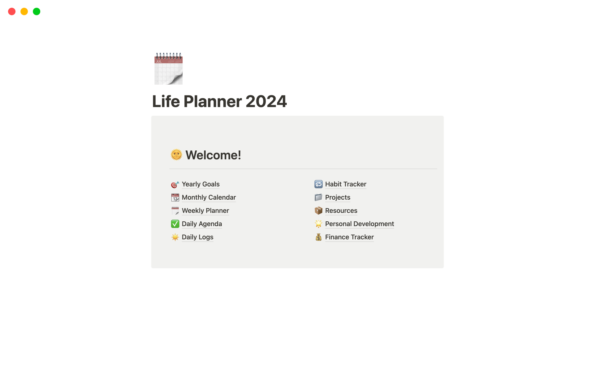 2024 All-In-One Life Planner