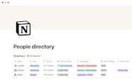 Notion Template Gallery Notion s People Directory