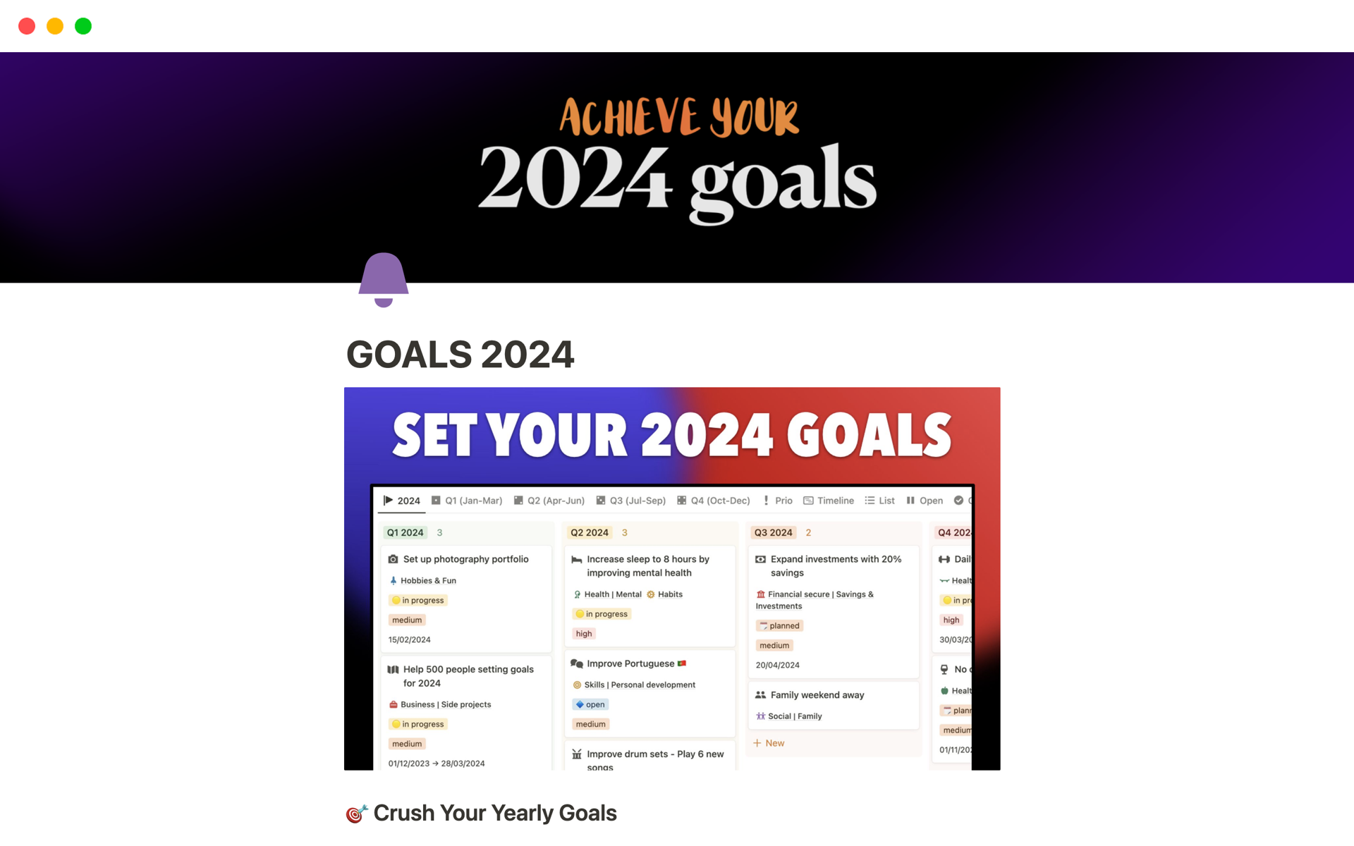 The 15 Best Notion Goals Templates for 2024 (Free & Paid)
