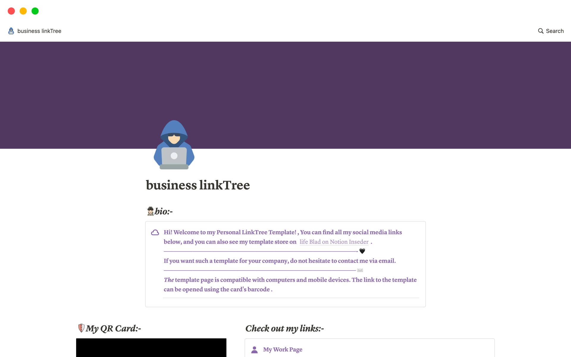 Linktree - Creating Share functionality