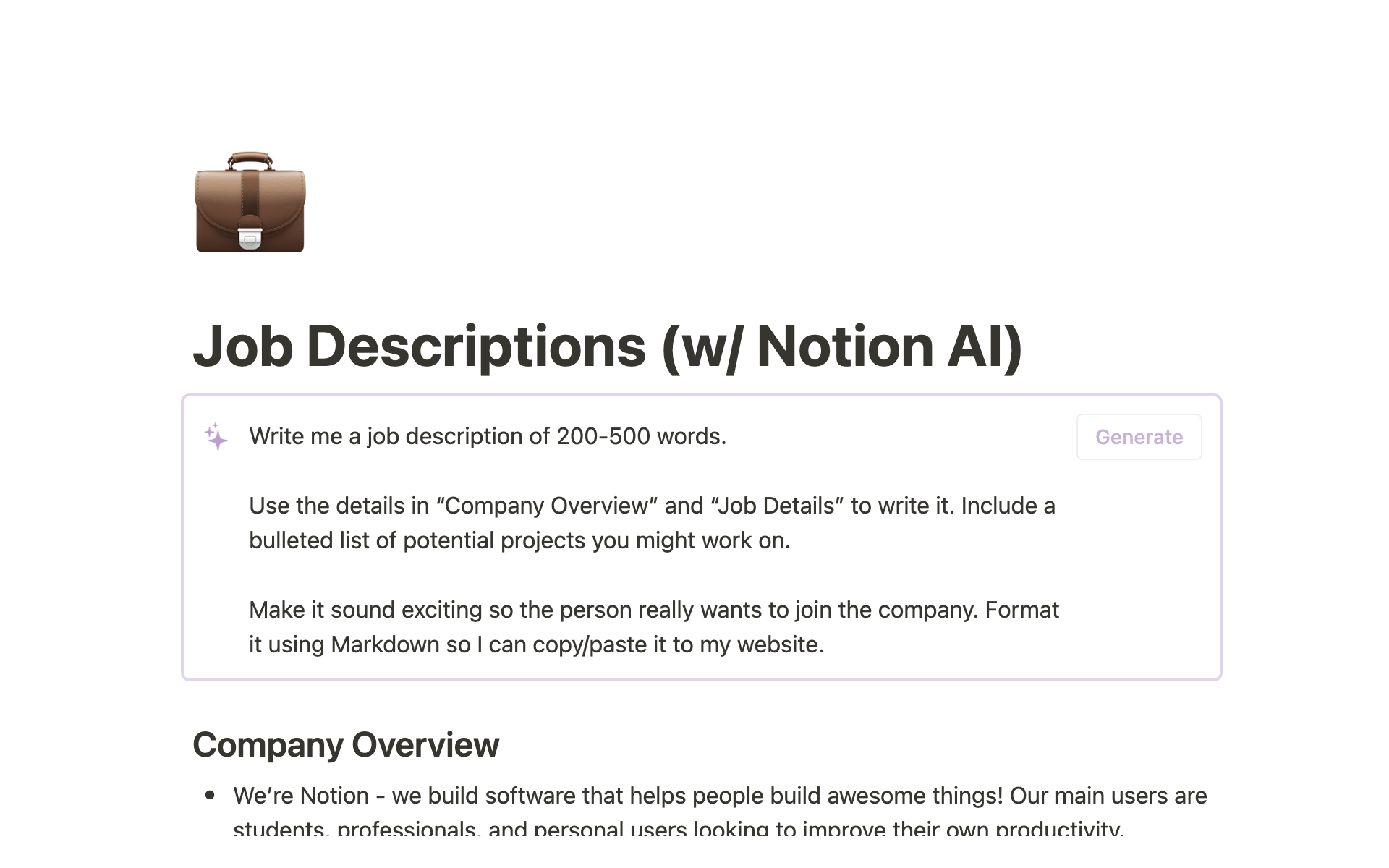 Write the Perfect  Description (Templates & Examples)