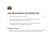 Notion Template Gallery Job Descriptions w Notion AI 