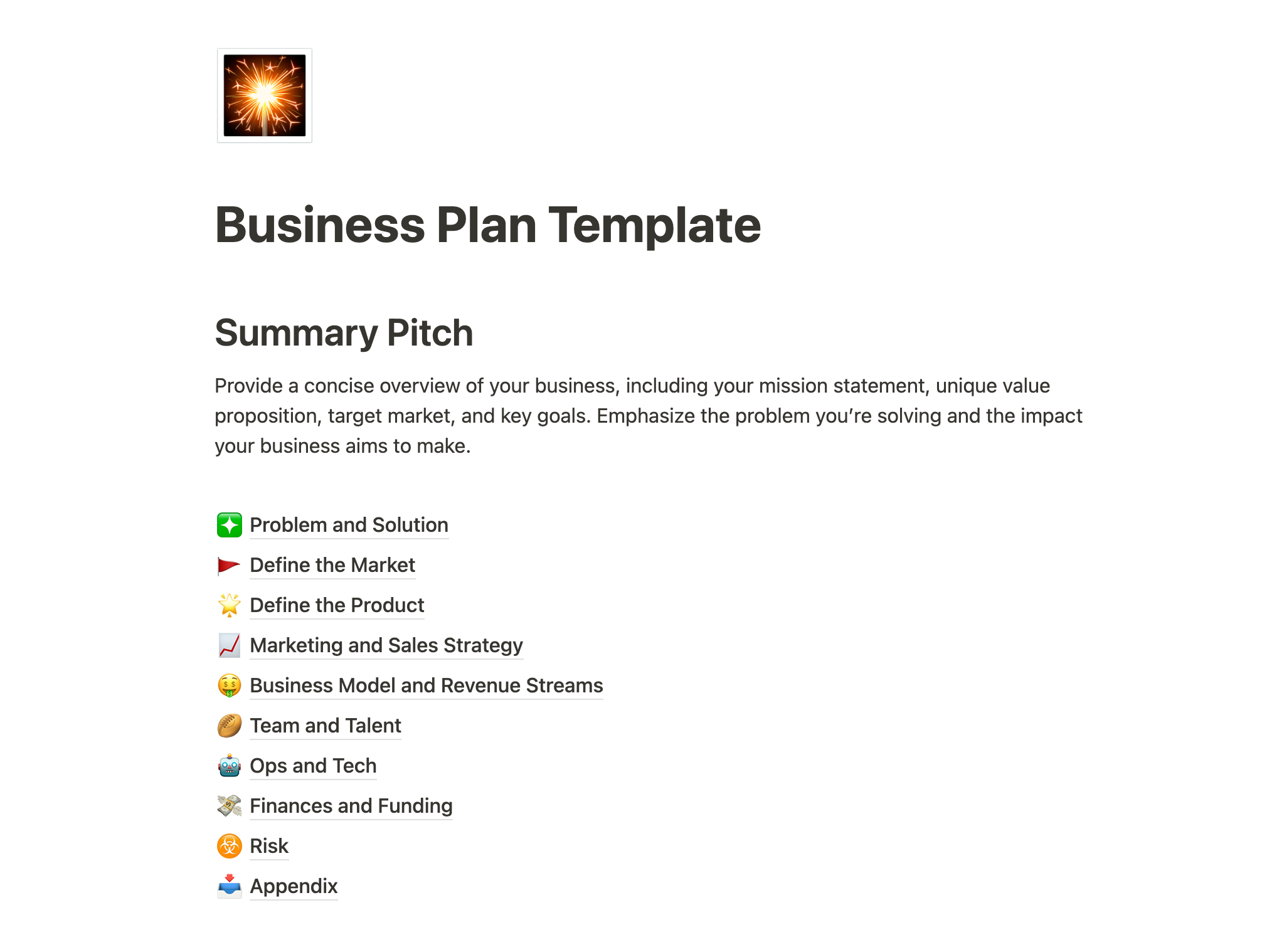 simple business plan format