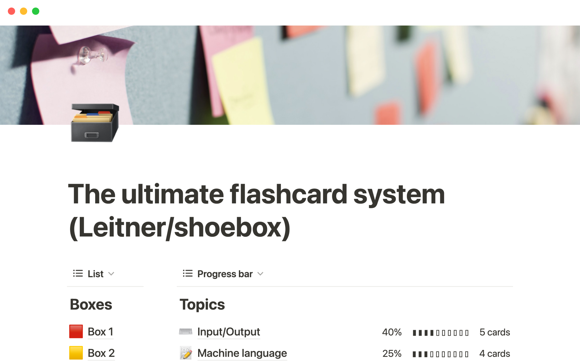 The ultimate flashcard system