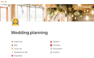 Notion Vorlagengalerie Wedding Planning