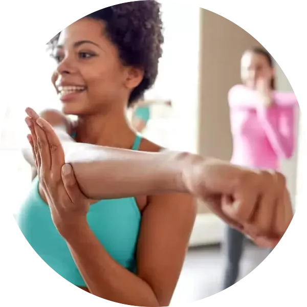 Active woman doing Zumba