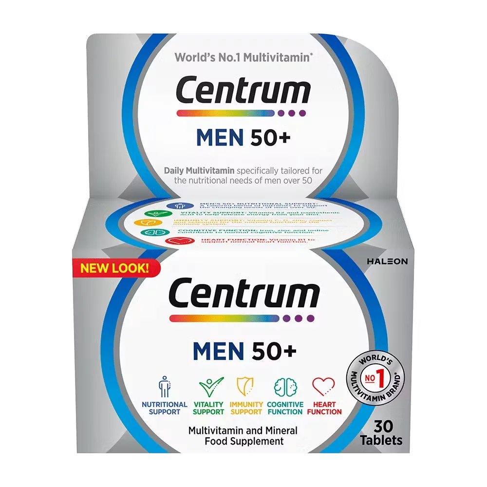 Box of centrum men 50+ multivitamins