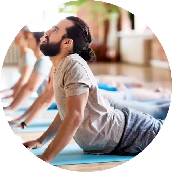 Group of people doing yoga