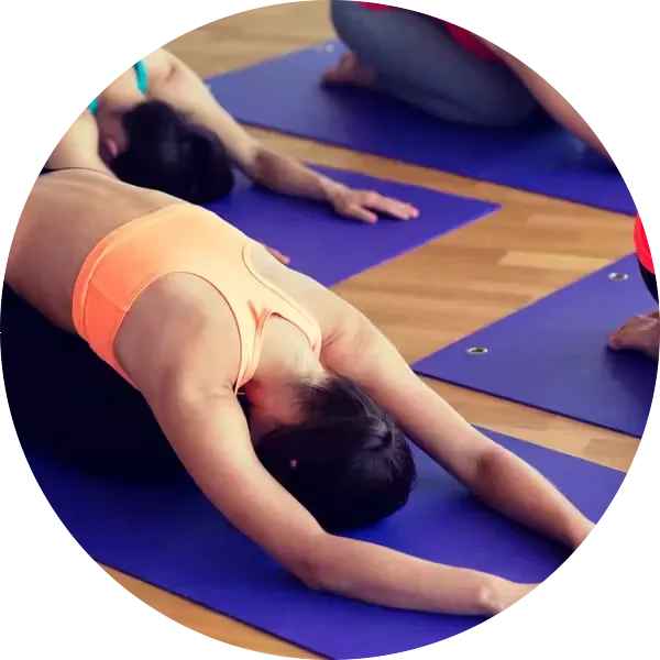 Group of women stretching in gym