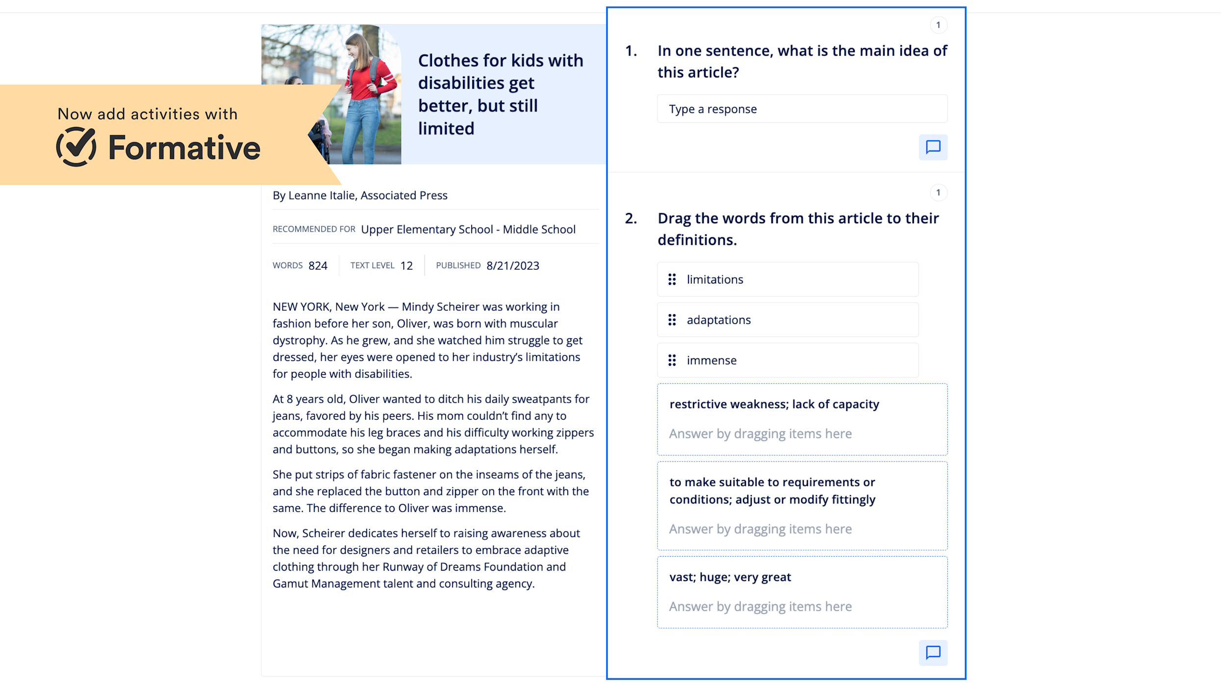 newsela assignment answers