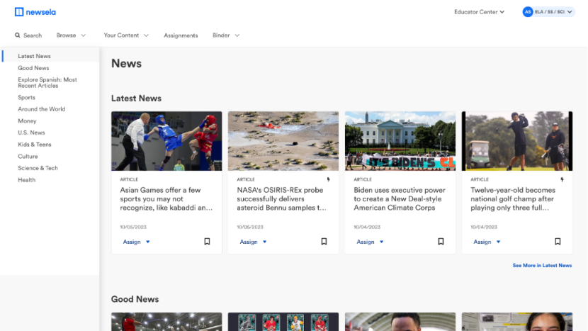 Newsela integrates with Google Classroom, Clever, Schoology, BetterLesson, Pear Deck, NBC Learn, College Board, Microsoft, IMS Global, Canvas, ClassLink and nearpod.