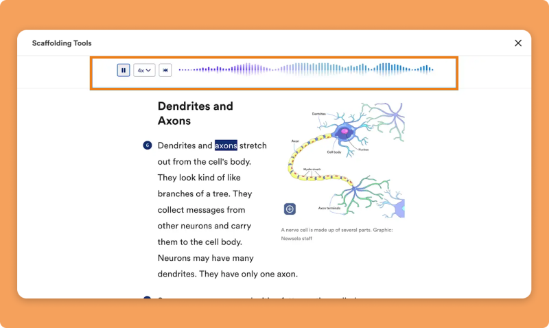 Make complex science texts and concepts accessible with embedded scaffolding tools like adaptive leveling and read-aloud mode.