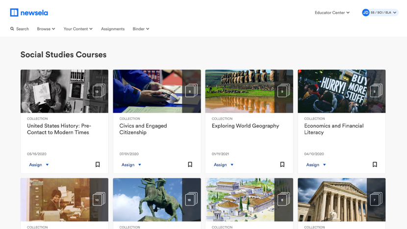 Newsela integrates with Google Classroom, Clever, Schoology, BetterLesson, Pear Deck, NBC Learn, College Board, Microsoft, IMS Global, Canvas, ClassLink and nearpod.
