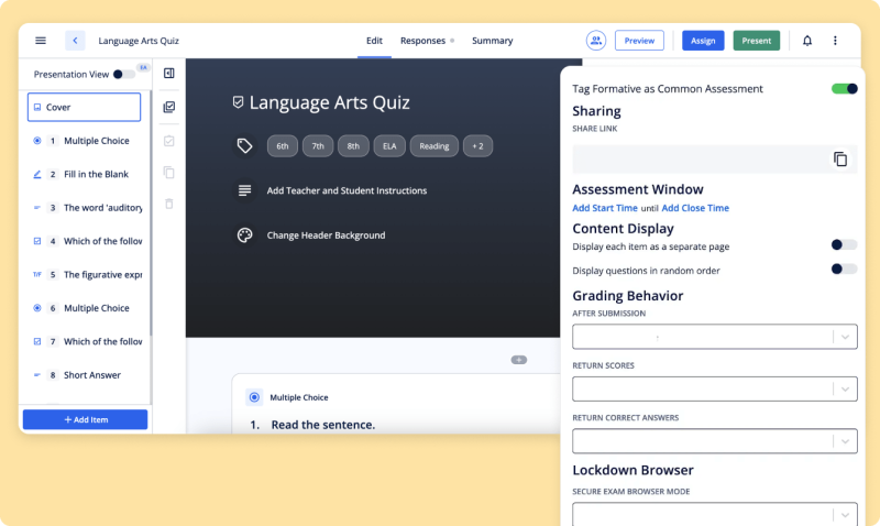 Easily scale assessments across classrooms, schools, and districts to accomplish instructional goals.