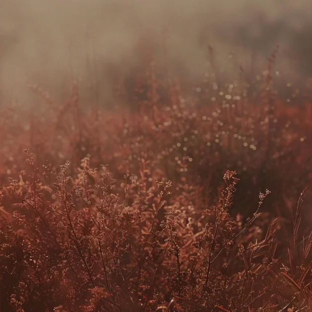 landscape sustanability close-up. dusty dark red shade 02cdfd43-792f-493b-9243-d06fd2a1dd6b