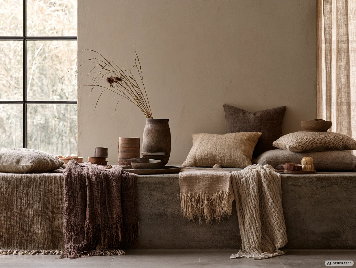 footer dmt luxury Scandinavian editorial still life interior ai generated
