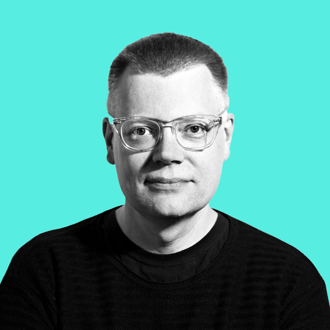 Keld Reinicke cyan baggrund