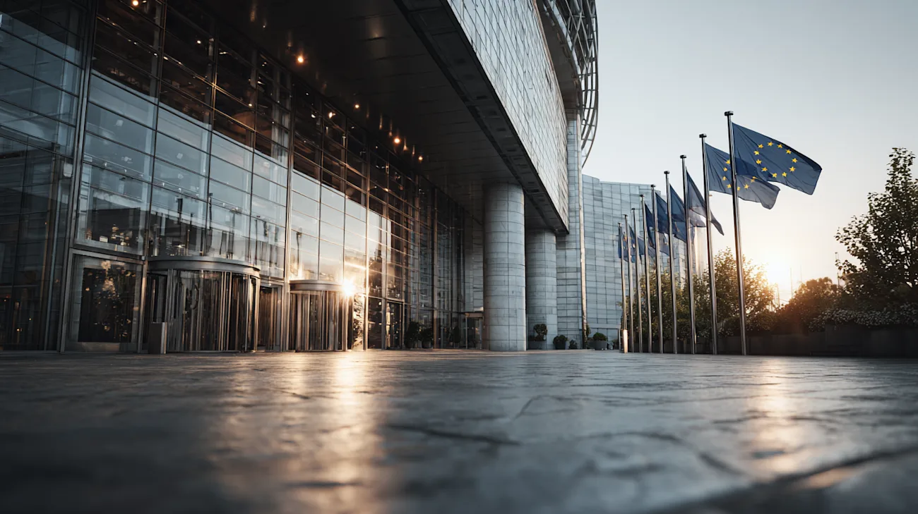 dmt A modern and realistic exterior view of the EU