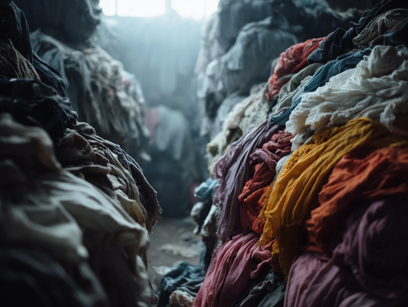 tekstil affald bunker tekstiler low