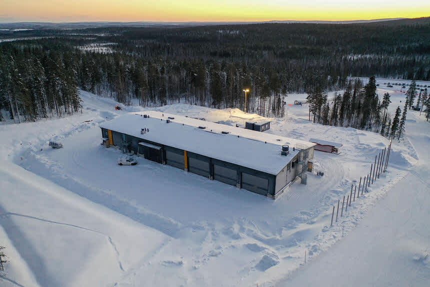 levi ski resort huoltohalli