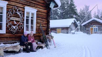 Hiihtäjät Sammun-Tupa latukahvila maastohiihto