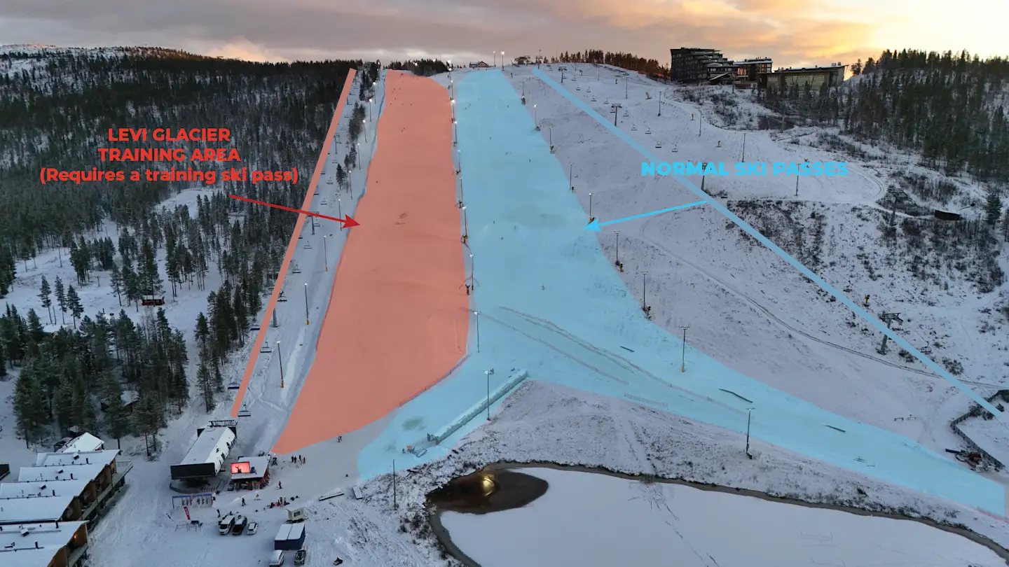 Training Area and Public Slope on the Front Slopes, October 6–November 20