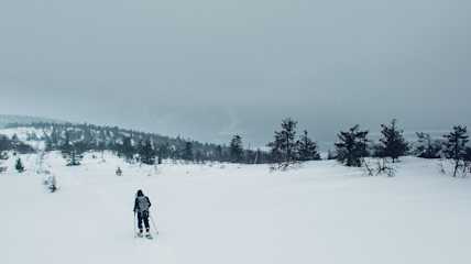 Lumikenkäily on rentouttava keino nauttia Levin talvimaisemista ja kokea täydellinen luonnonrauha.