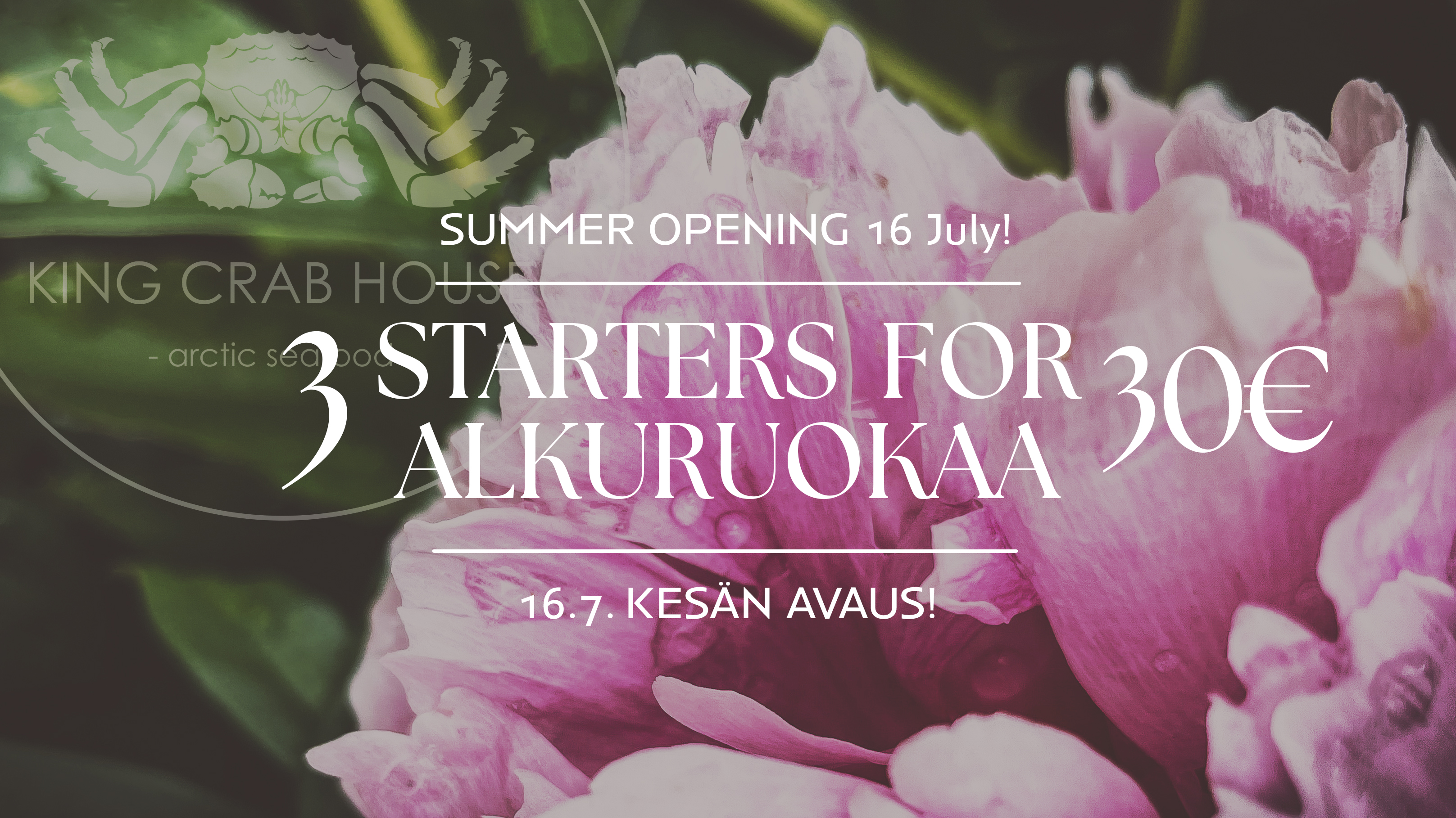King Cran House summer opening