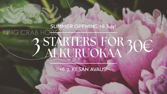 King Cran House summer opening