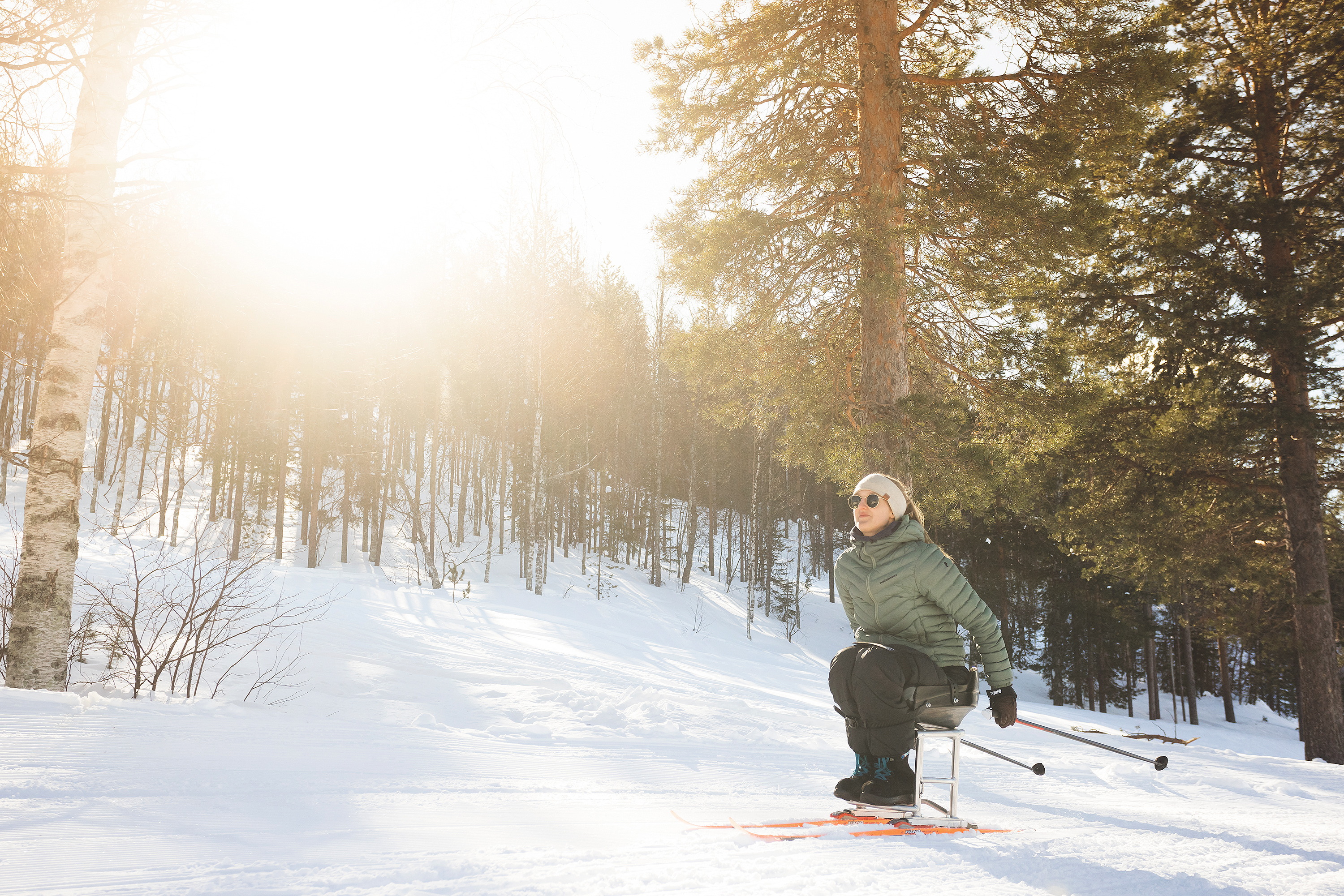Esteettömyys hiihtokelkka Kuva: Kittilän kunta / Timo Veijalainen